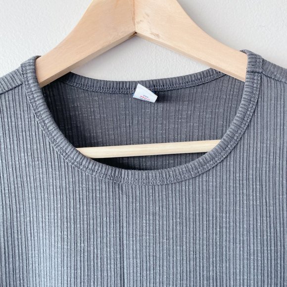 Old Navy grey ribbed luxe tank top medium women's shirts - Picture 4 of 6